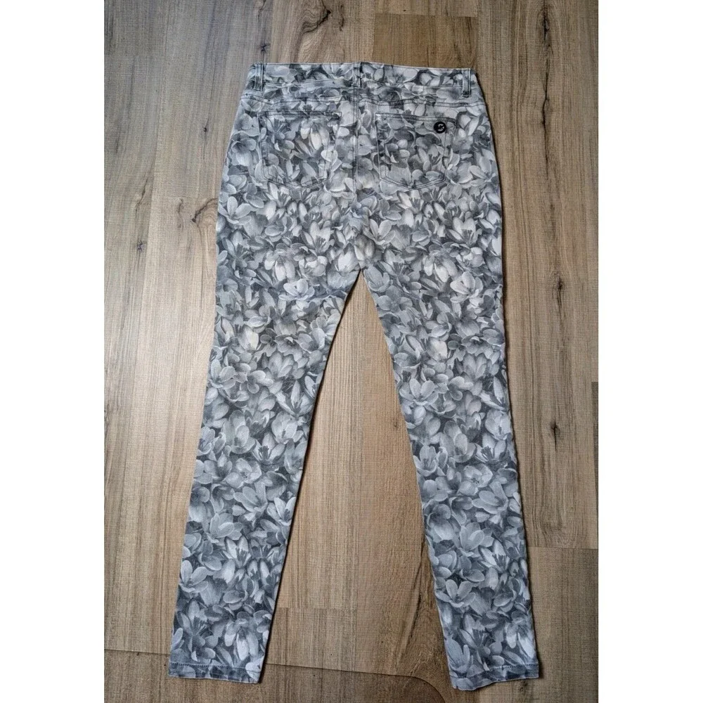 MK Michael Kors Wildflower Floral Skinny Jeans Size 4 Designer Preppy